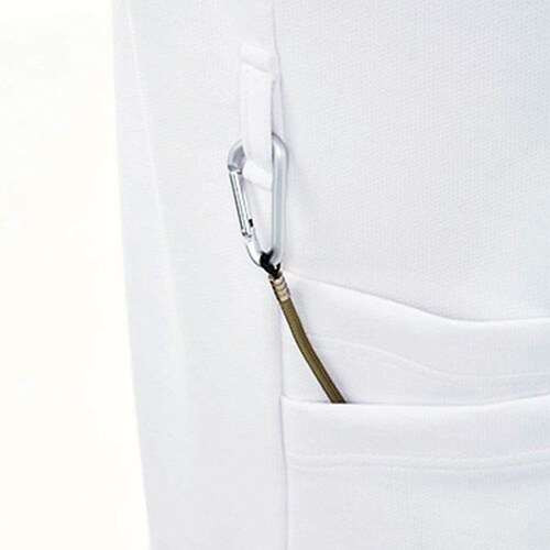 前開きスクラブ バーガンディー M(身丈