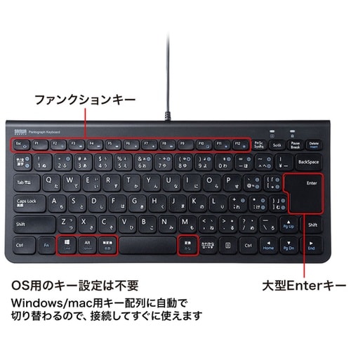 USB Type−Cスリムキーボード S