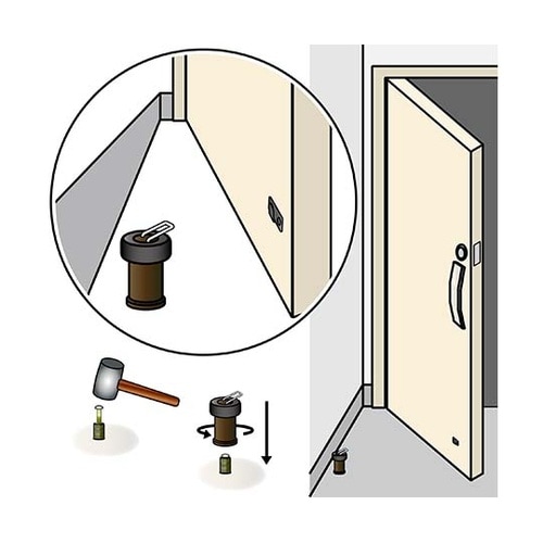 ミニラ戸当りアンカー 75mm アンバー