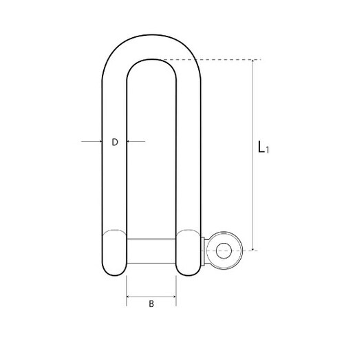 ステンレスロングシャックル ねじ径M12