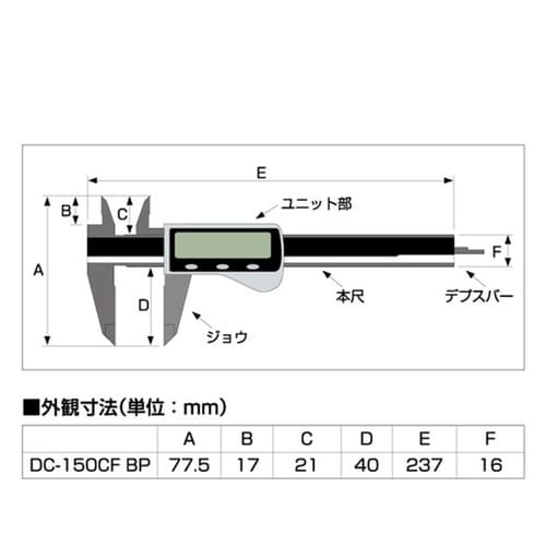 DC150CFBP デジタルノギス
