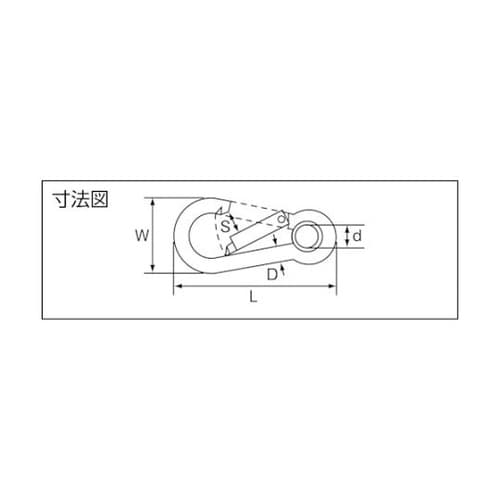 ステンレススナップフック A型 線径Φ1