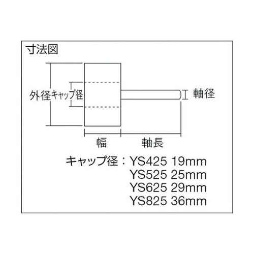 YS525−400 軸付ソフトホイール