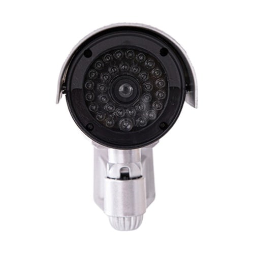 ダミー防犯カメラ シルバー TR−DKM