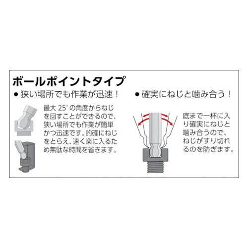 ボールポイント六角棒レンチセット 9本組