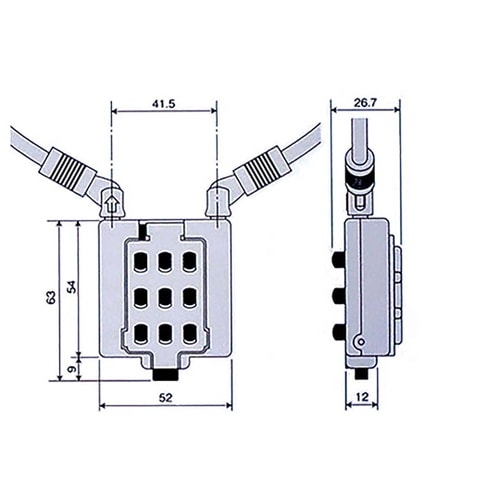 可変プッシュボタン錠 ワイヤー IB−1