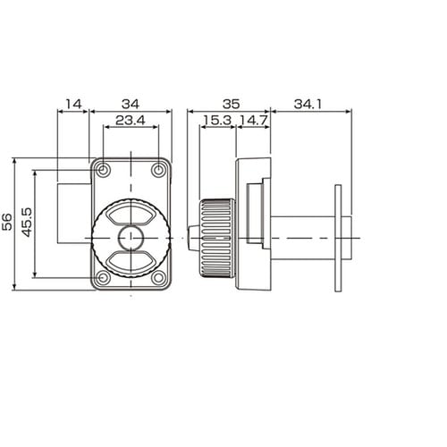 G238 シリンダー面付本締錠小 黒