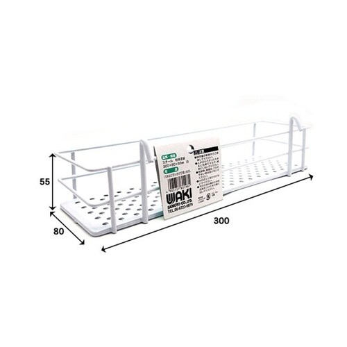 メッシュパネル用 D×引掛カゴB 白 幅