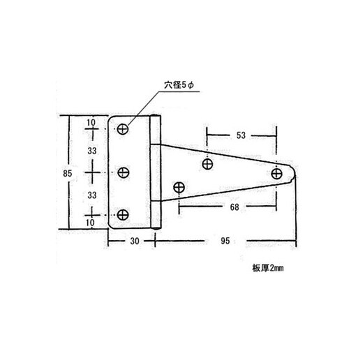 BH−326エクストラTヒンジ100mm