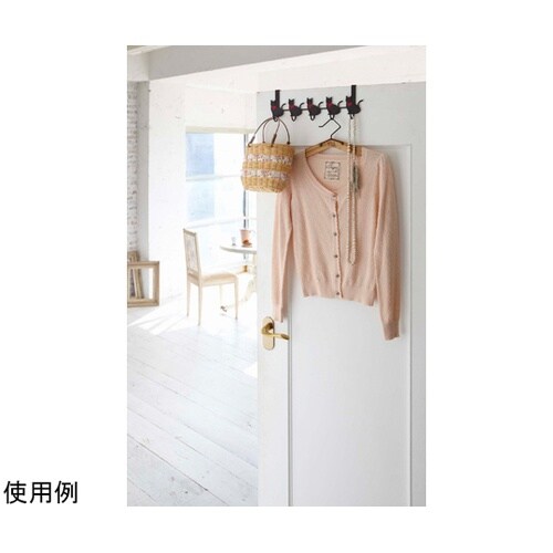 ドアハンガー猫 5連 横型 ブラック 7