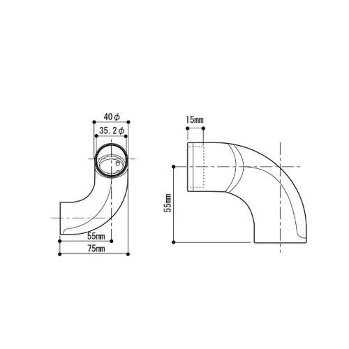 ぬくもり手すりNES 壁受エンド ゴール