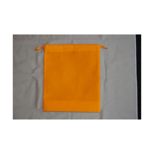不織布巾着袋 B5サイズ マチあり オレ