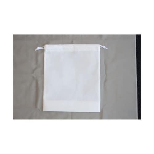 不織布巾着袋 B5サイズ マチあり ホワ