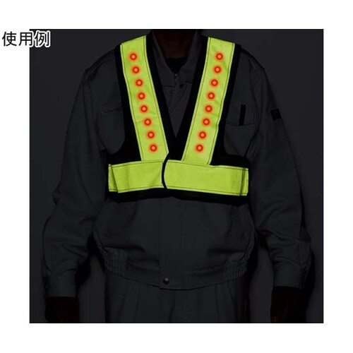 防滴LED反射安全ベスト ショート 紺×