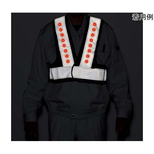 防滴LED反射安全ベスト ショート 紺×