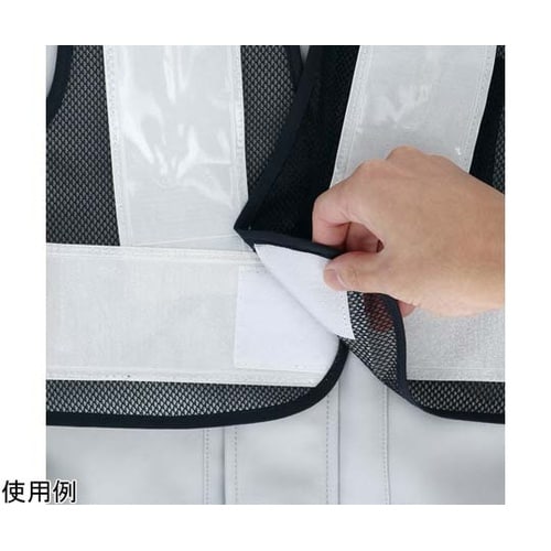 防滴LED反射安全ベスト ショート 紺×