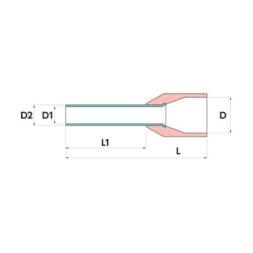 FT50025BL フェルール圧着端子