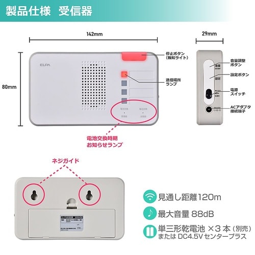 ワイヤレスチャイムランプ付きセット EW