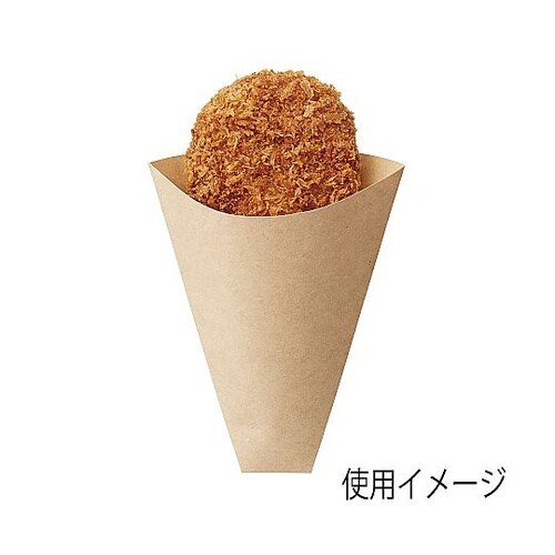 スナック三角袋 12−13 未晒無地 1