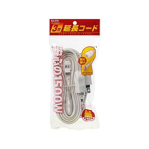 AC125V/15Ax3m 延長コード(