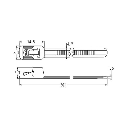 301x4.7mm 結束バンド(再結束/