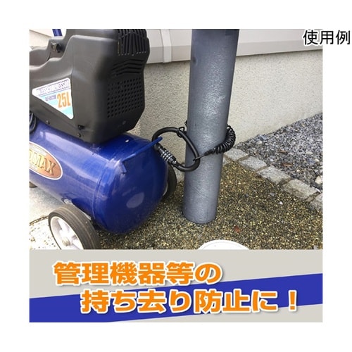 IB−154 カラビナ錠 ワイヤー付き