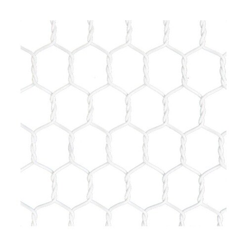 工作金網 亀甲 白