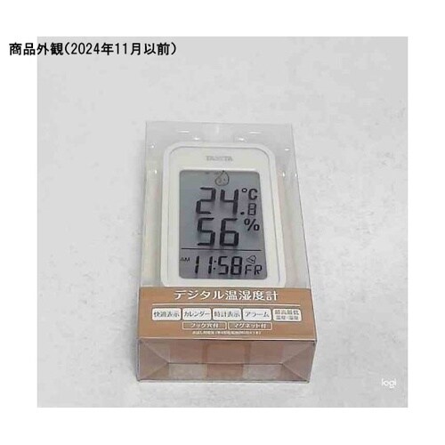 デジタル温湿度計 アイボリー TT−58