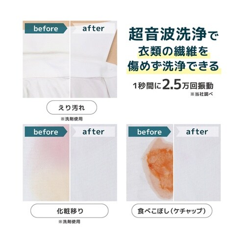 ワイドW超音波ブレードでシミ洗浄「トルン