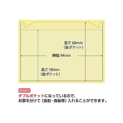 おくすりカレンダー イエロー 4用法8段