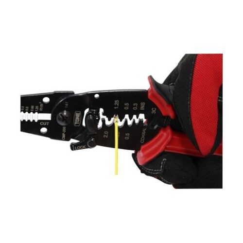 手動圧着工具 電工ペンチ 全長220mm