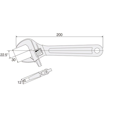 W−240−200 モンキーレンチ