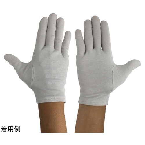 綿スムスマチ無し手袋 ライトグレー LL