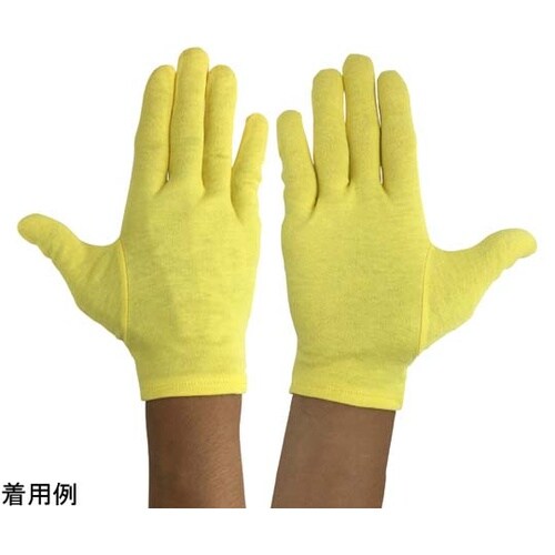 綿スムスマチ無し手袋 イエロー L 12