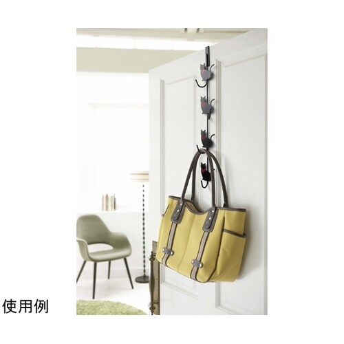 ドアハンガー 猫 4連 ブラック 703