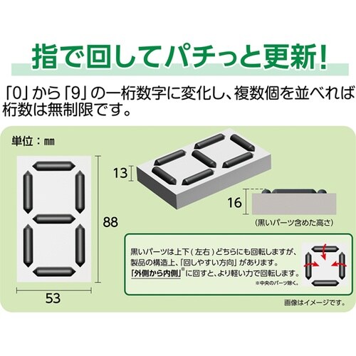 くるっと3D数字札 KDS−201 4個