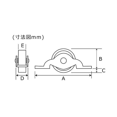 SH−432 ステンレス戸車 平36mm