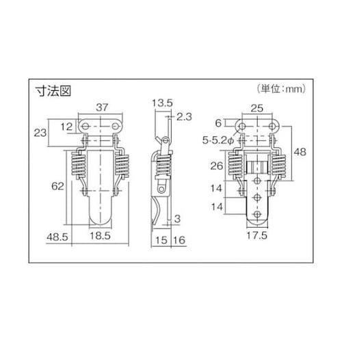 P30SUS パッチン錠ばねタイプ