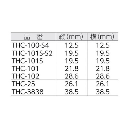 THC102 結束バンド固定具 100個