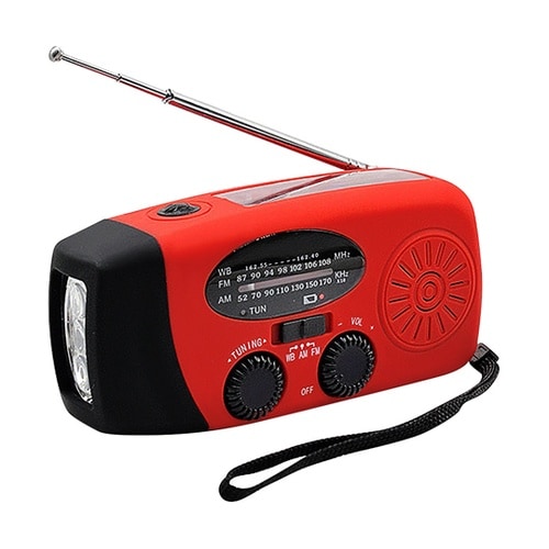 J2471−RD 手回し充電ラジオライト