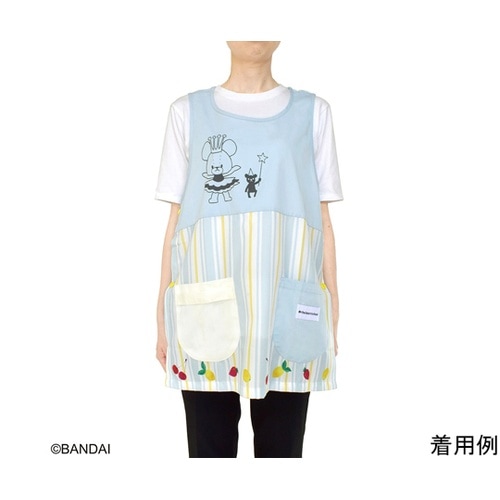 くまのがっこうエプロン アイボリー/ブル