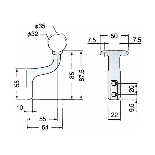 WBR−660S スリムブラケット L受