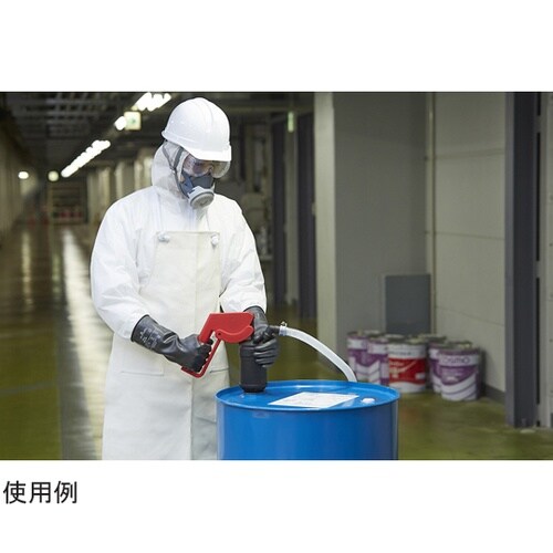 フッ素ゴム製化学防護手袋 ブラック XL