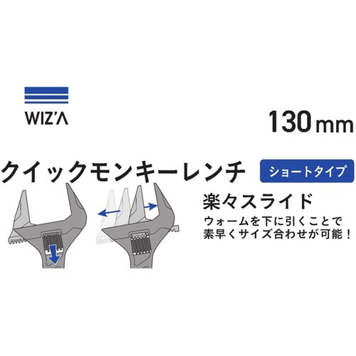 クイックモンキーレンチ ショートタイプ