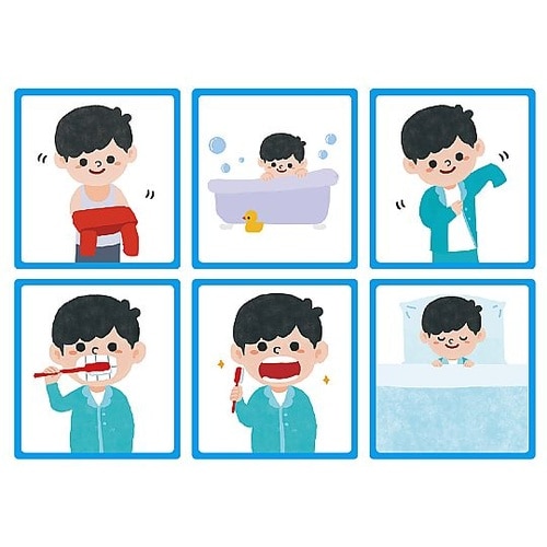 配列イラストカード 時計セット 7433