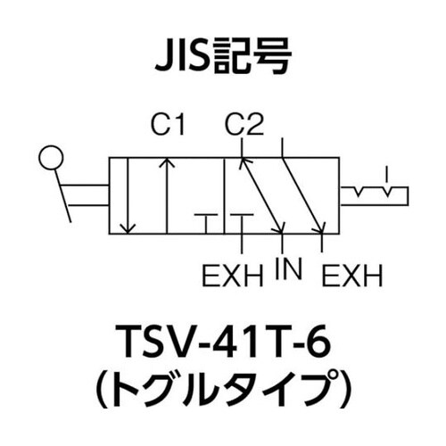 TSV41T6 4方向小型切替バルブ