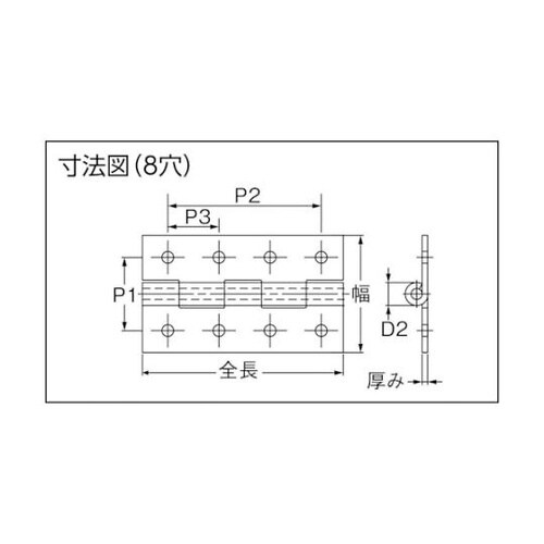 TLS90B ステンレス製平型蝶番