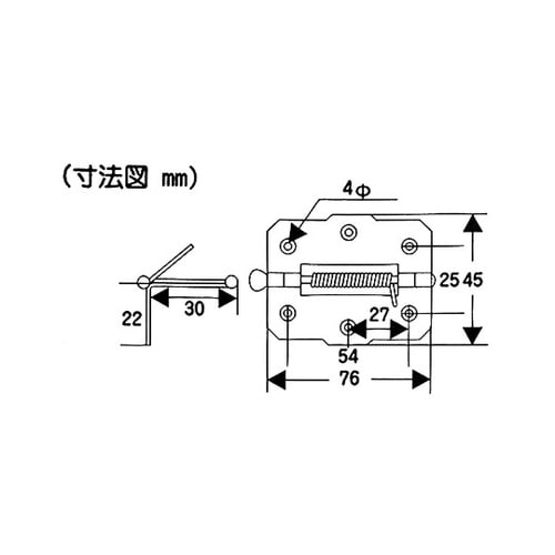 VF−111 バネ丁番両開 75mm2枚