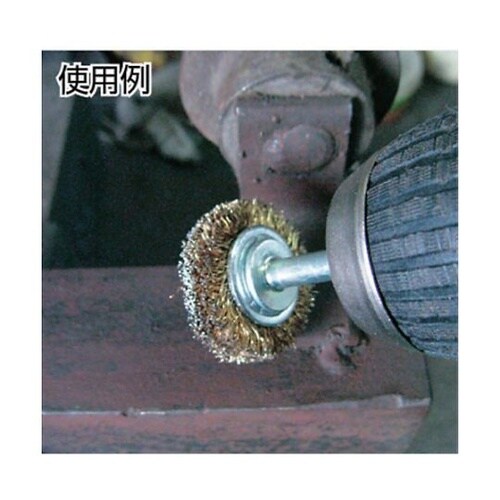 TB6251軸付ホイールブラシメッキ鋼線