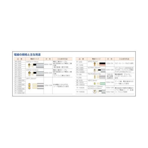 FF5AS 異色平行線ビニールコード
